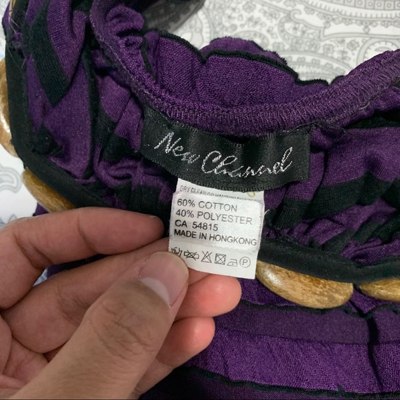 3 for $15 New Channel Purple Ruffled Halter Top - Picture 7 of 7